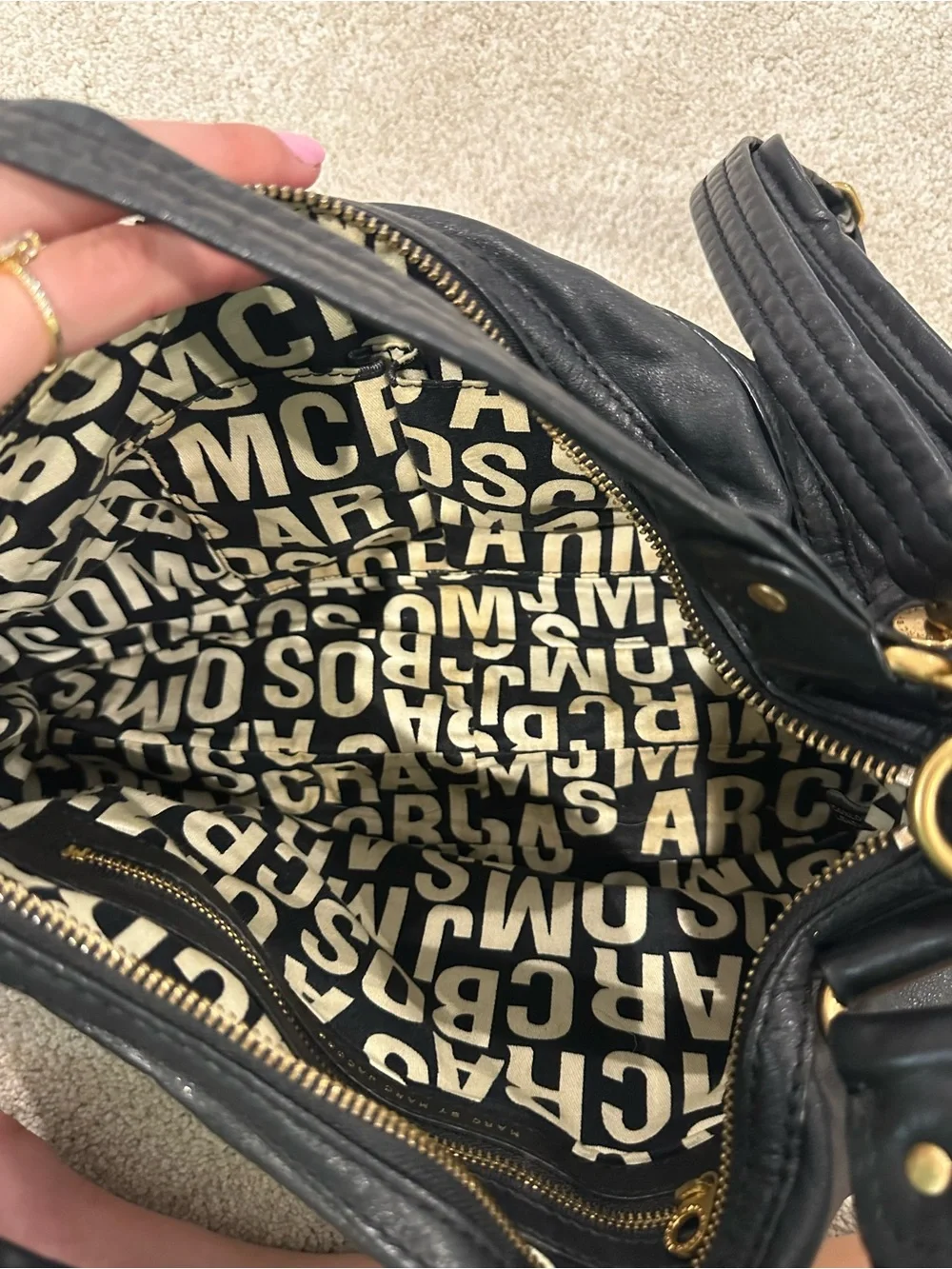 Marc Jacobs Black Leather Shoulder Bag